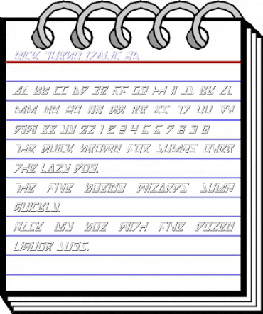 Nick Turbo Italic 3D Italic 3D animated font preview Nick Turbo Italic 3D Italic 3D animated font preview