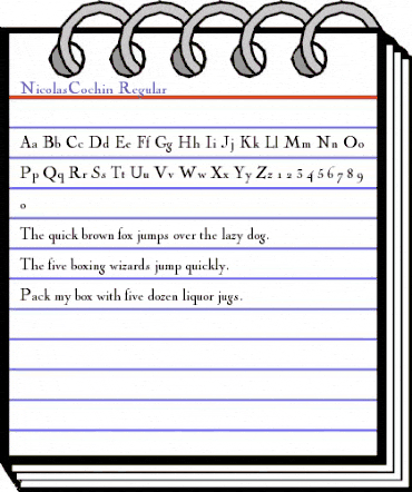 NicolasCochin Regular animated font preview NicolasCochin Regular animated font preview