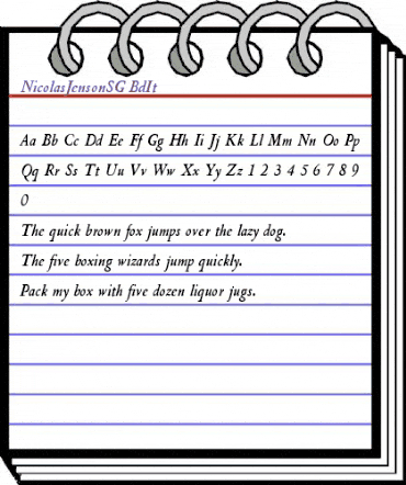 NicolasJensonSG Regular animated font preview NicolasJensonSG Regular animated font preview