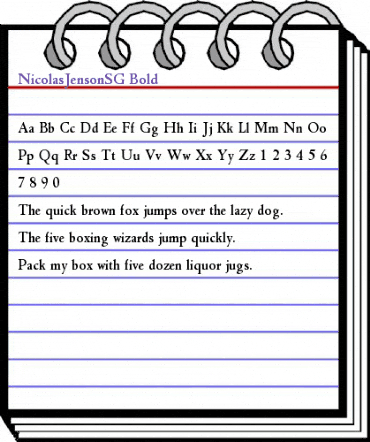 NicolasJensonSG Regular animated font preview NicolasJensonSG Regular animated font preview