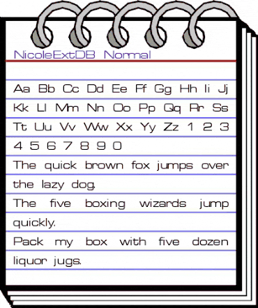 NicoleExtDB Normal animated font preview