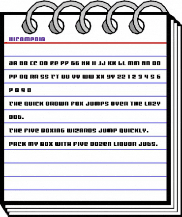 Nicomedia Regular animated font preview