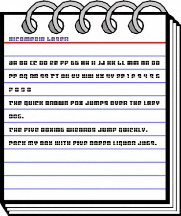 Nicomedia Laser Regular animated font preview