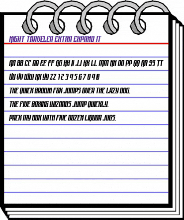 Night Traveler Extra-Expand It Regular animated font preview Night Traveler Extra-Expand It Regular animated font preview