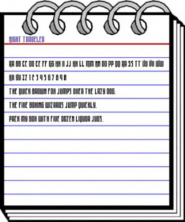 Night Traveler Regular animated font preview Night Traveler Regular animated font preview