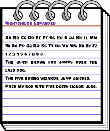 Nightchilde Expanded Expanded animated font preview Nightchilde Expanded Expanded animated font preview