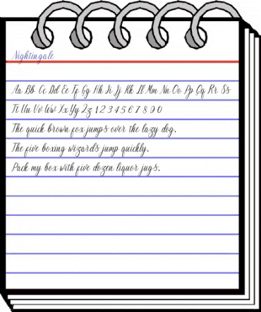 NightingaleScript Regular animated font preview NightingaleScript Regular animated font preview