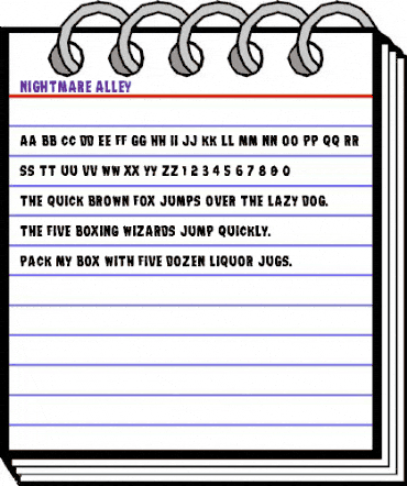 Nightmare Alley Regular animated font preview Nightmare Alley Regular animated font preview