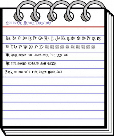 Nightmare Before Christmas Regular animated font preview Nightmare Before Christmas Regular animated font preview