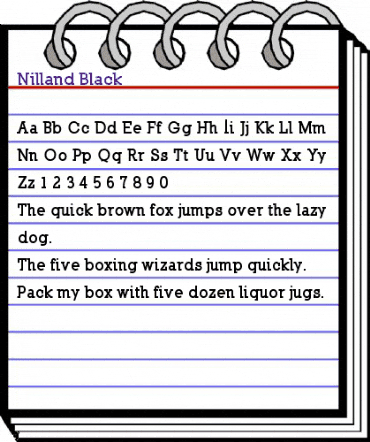 Nilland-Black Regular animated font preview