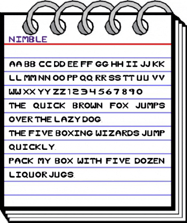Nimble Regular animated font preview