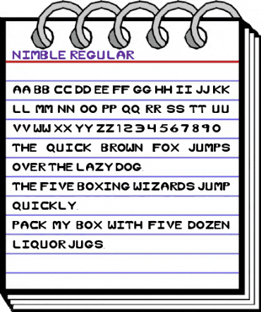 Nimble Regular animated font preview Nimble Regular animated font preview
