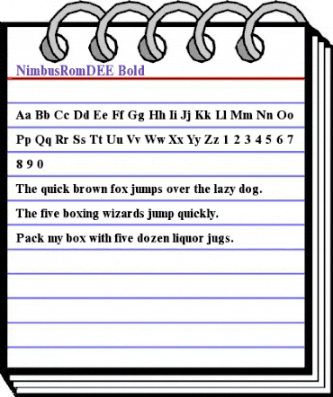 NimbusRomDEE Bold animated font preview NimbusRomDEE Bold animated font preview