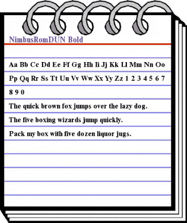 NimbusRomDUN Bold animated font preview NimbusRomDUN Bold animated font preview