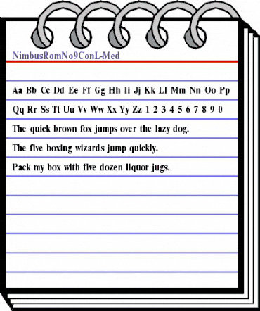 Nimbus Roman No9 Cond L Bold animated font preview Nimbus Roman No9 Cond L Bold animated font preview