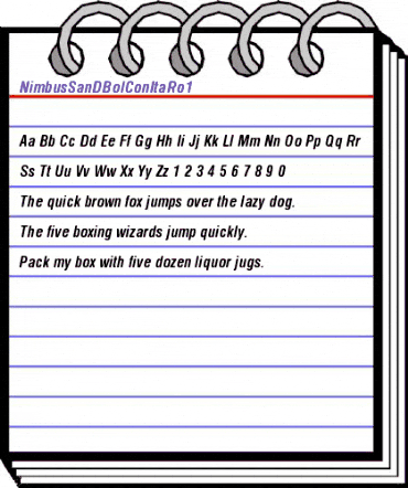 NimbusSanDBolConItaRo1 Regular animated font preview NimbusSanDBolConItaRo1 Regular animated font preview