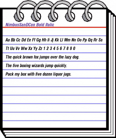 NimbusSanDCon Bold Italic animated font preview NimbusSanDCon Bold Italic animated font preview