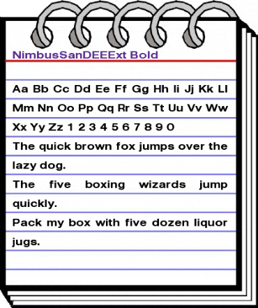 NimbusSanDEEExt Bold animated font preview NimbusSanDEEExt Bold animated font preview
