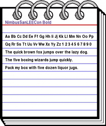 NimbusSanLEECon Bold animated font preview NimbusSanLEECon Bold animated font preview