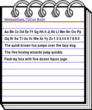 NimbusSanLTUCon Bold animated font preview NimbusSanLTUCon Bold animated font preview