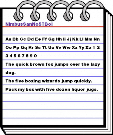 NimbusSanNo5TBol Regular animated font preview