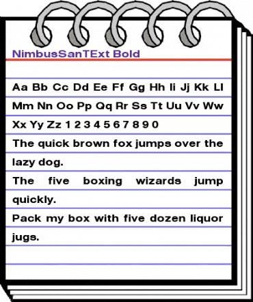 NimbusSanTExt Bold animated font preview