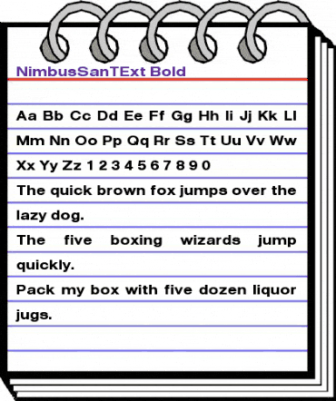 NimbusSanTExt Bold animated font preview NimbusSanTExt Bold animated font preview