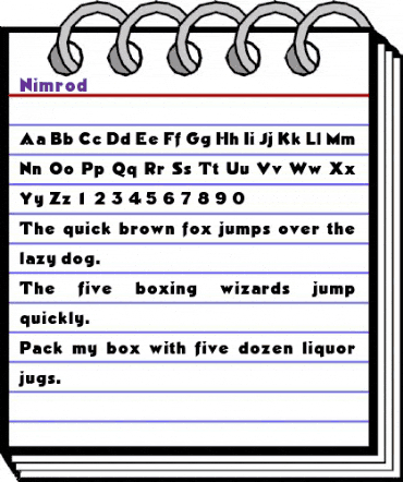 Nimrod Regular animated font preview Nimrod Regular animated font preview