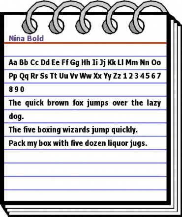 Nina Bold animated font preview Nina Bold animated font preview