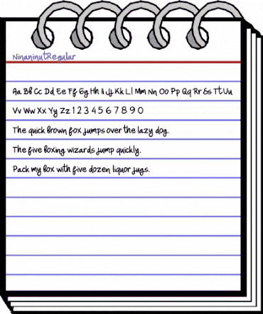 Ninaninut Regular animated font preview Ninaninut Regular animated font preview