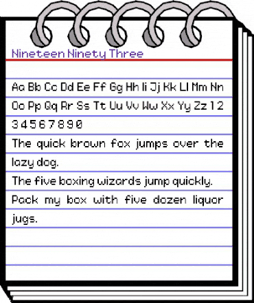 Nineteen Ninety Three Regular animated font preview Nineteen Ninety Three Regular animated font preview