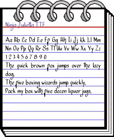 Ninja Julietta Regular animated font preview