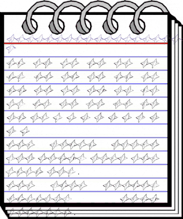 NinjaStarOutlineItalics Regular animated font preview NinjaStarOutlineItalics Regular animated font preview