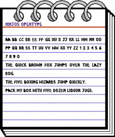 Ninjos Regular animated font preview