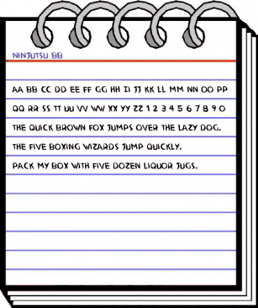 Ninjutsu BB Regular animated font preview Ninjutsu BB Regular animated font preview