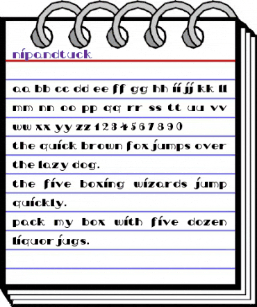 NipAndTuck Regular animated font preview