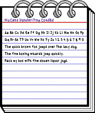 NipCen's Handwriting CondBd Condensed Bold animated font preview NipCen's Handwriting CondBd Condensed Bold animated font preview