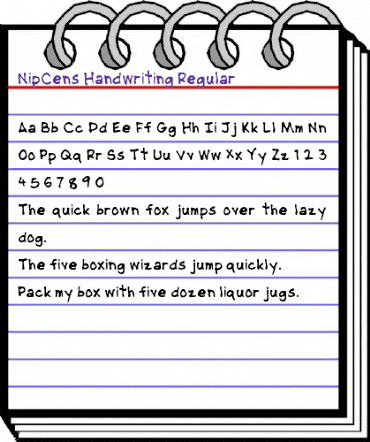 NipCen's Handwriting Regular Regular animated font preview NipCen's Handwriting Regular Regular animated font preview