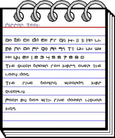 Nippon Tech Regular animated font preview Nippon Tech Regular animated font preview