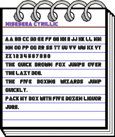 NiseSega Cyrillic Regular animated font preview NiseSega Cyrillic Regular animated font preview