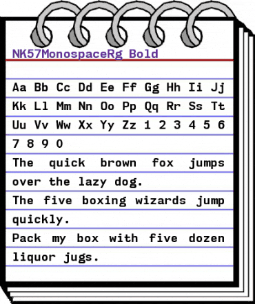 NK57 Monospace Bold animated font preview