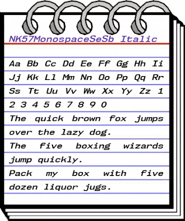 NK57 Monospace Semi-Expanded SemiBold Italic animated font preview NK57 Monospace Semi-Expanded SemiBold Italic animated font preview