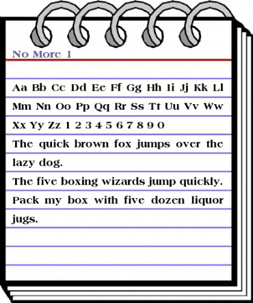 No More 1 Regular animated font preview No More 1 Regular animated font preview
