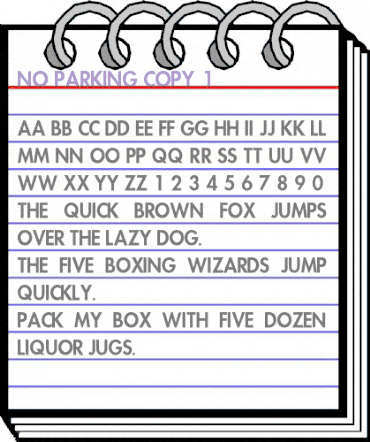 No Parking Regular animated font preview