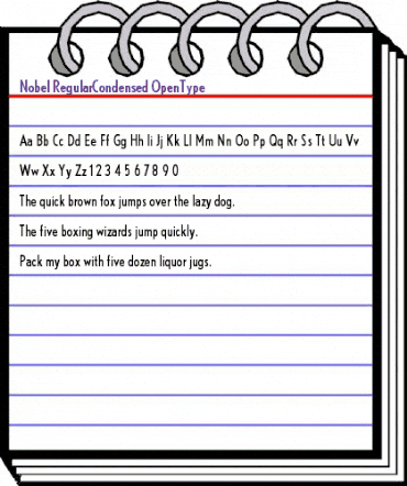 Nobel RegularCondensed animated font preview Nobel RegularCondensed animated font preview