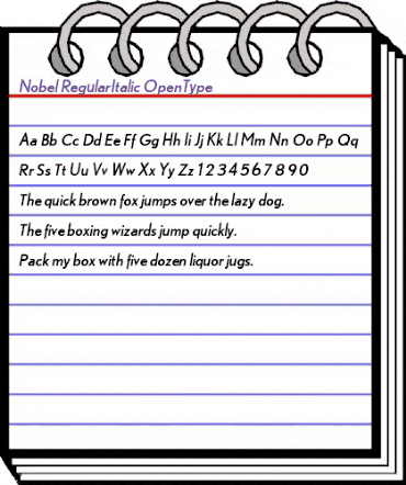 Nobel RegularItalic animated font preview Nobel RegularItalic animated font preview