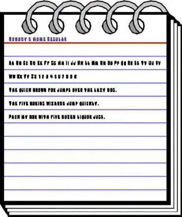 Nobody's Home Regular animated font preview