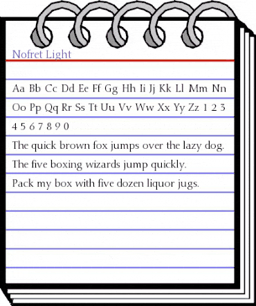 Nofret Regular animated font preview Nofret Regular animated font preview