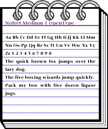 Nofret Medium animated font preview