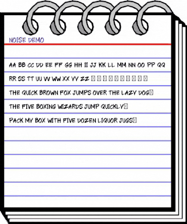 Noise Demo Regular animated font preview